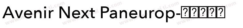 Avenir Next Paneurop字体转换